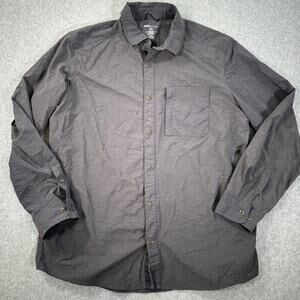 Swiss Tech Long Sleeve Button Up Shirt Mens XL (46-18) Charcoal Gray Outdoors